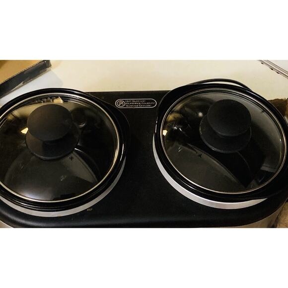 TRU Dual Crock Pot Buffet Slow Cooker SC-2125 In Box 1.25 QT Each Pot Tested - Picture 2 of 7